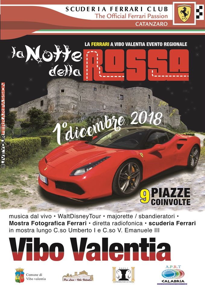 1 Dicembre 2018 “ LA NOTTE DELLA ROSSA “ VIBO VALENTIA