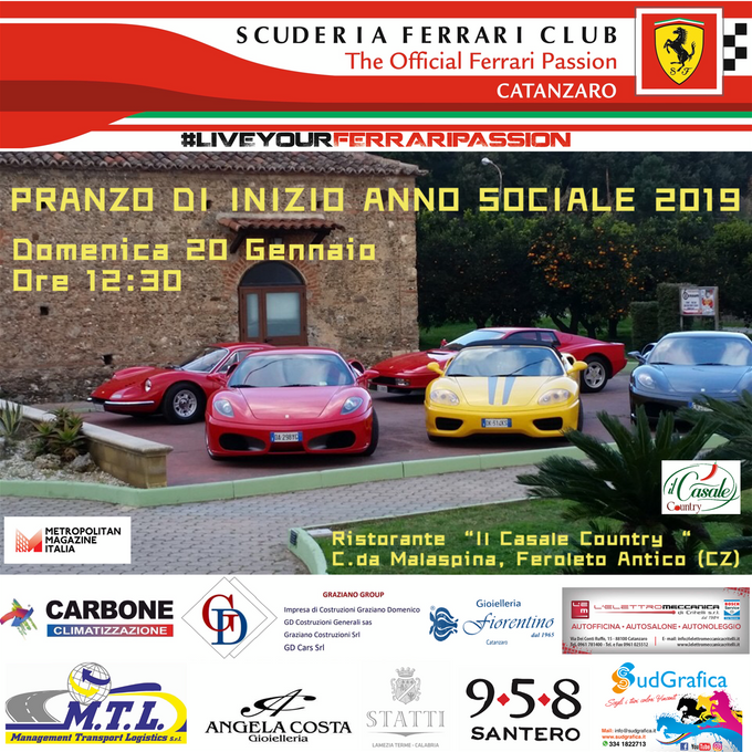 PRANZO DI INIZIO ANNO SOCIALE SFC CATANZARO 2019