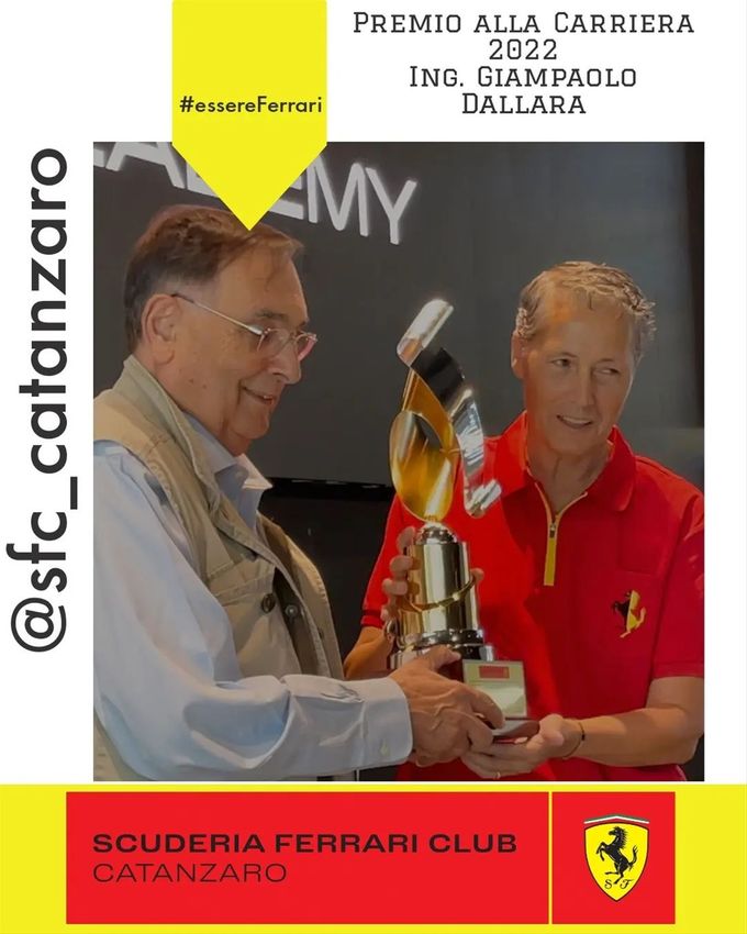 2022 PREMIO ALLA CARRIERA ING. GIAMPAOLO DALLARA