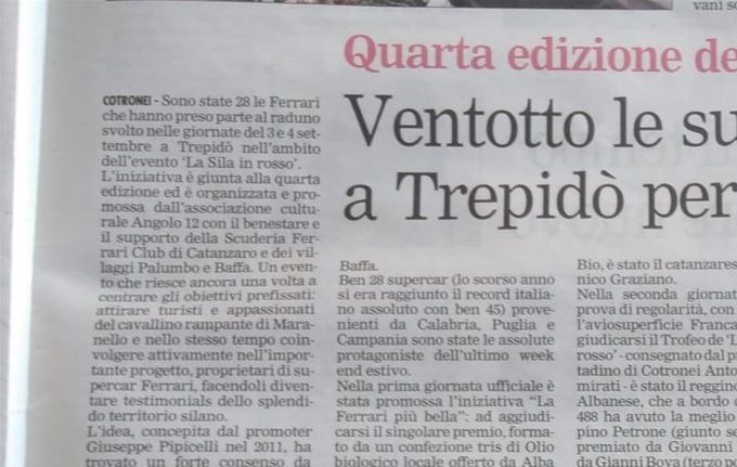 15° MEETING FERRARI IN CALABRIA 14° MEMORIAL LUCA ZERILLI