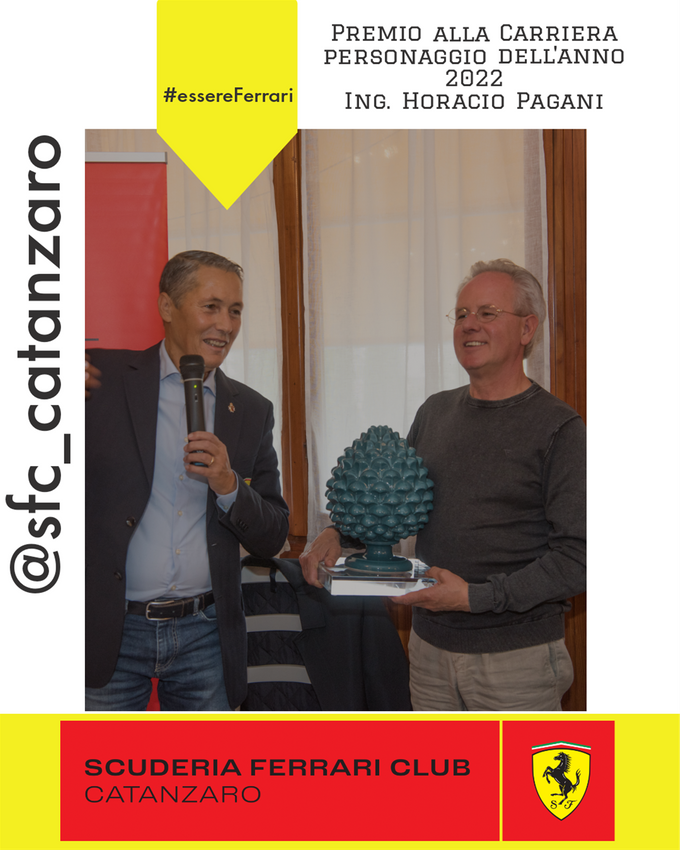 2022 PREMIO ALLA CARRIERA E PERSONAGGIO DELL'ANNO ING. HORACIO PAGANI